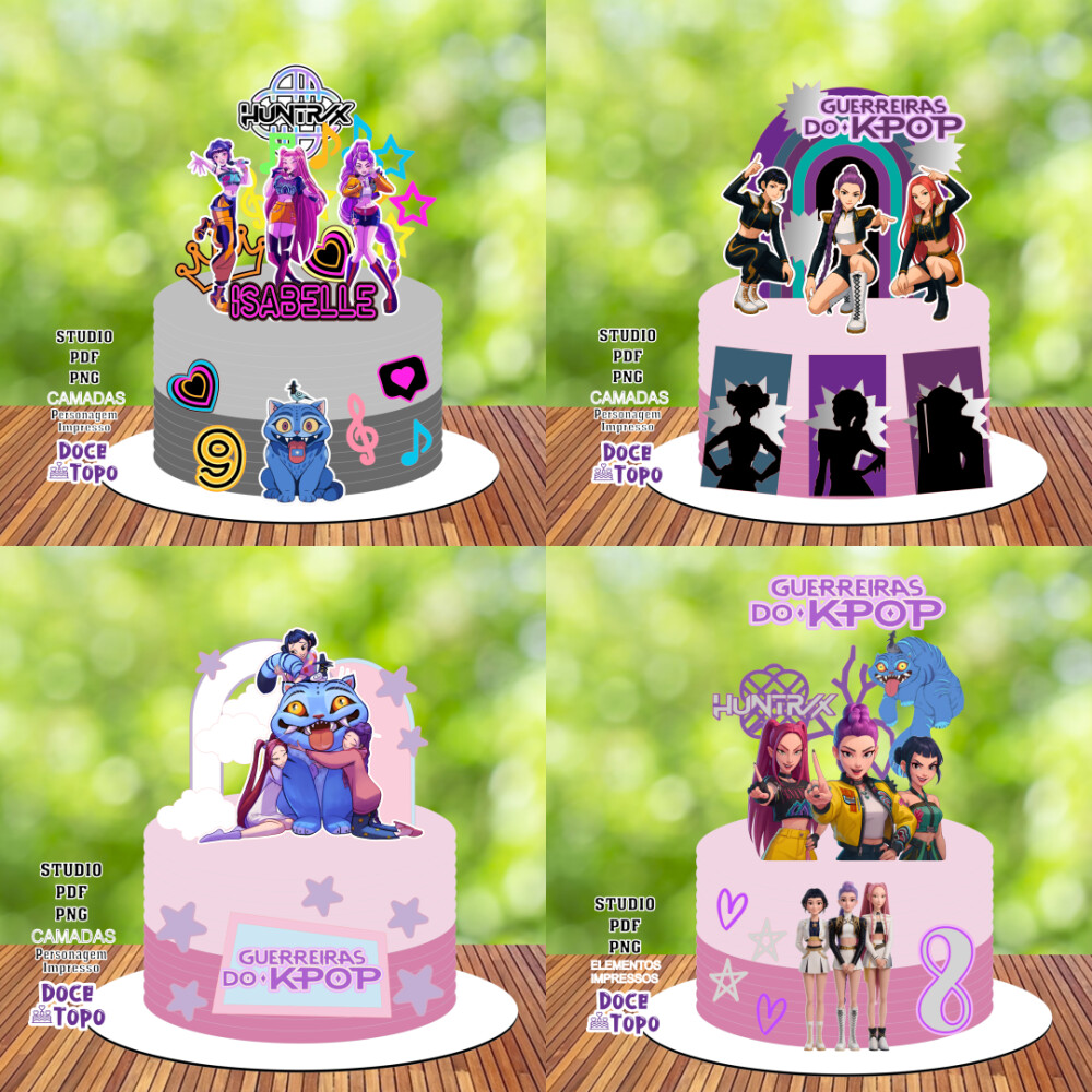 Arquivo Digital Topo de Bolo Guerreiras do K-pop 12