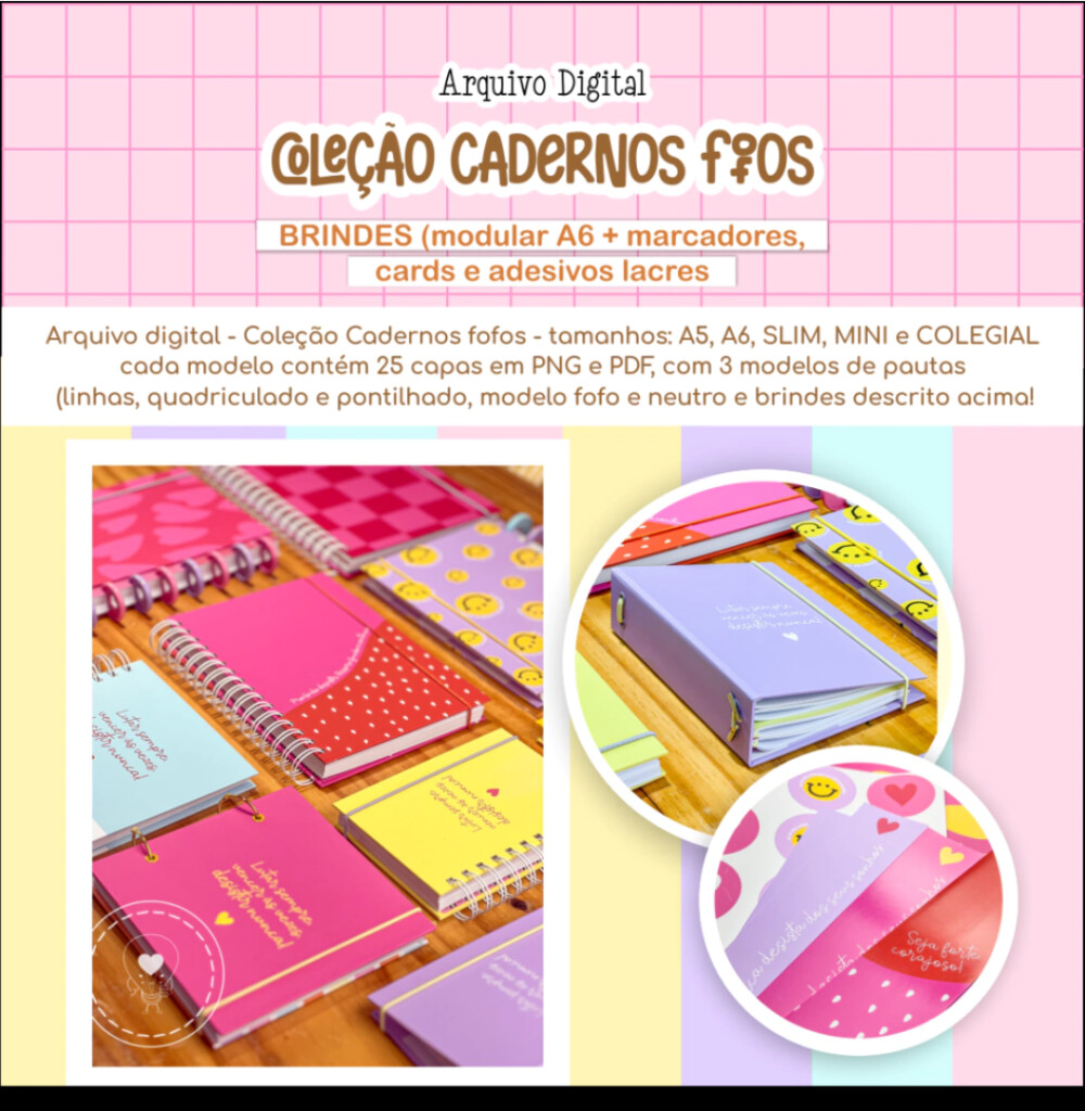 Arquivo digital Combo Cadernos Fofos 23