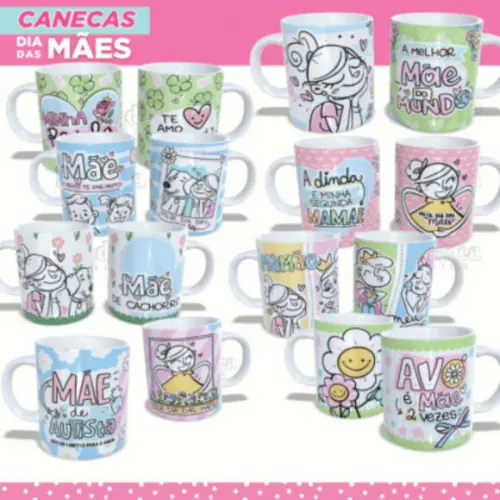 Arquivo Artes Digitais para Caneca Dia das Mães