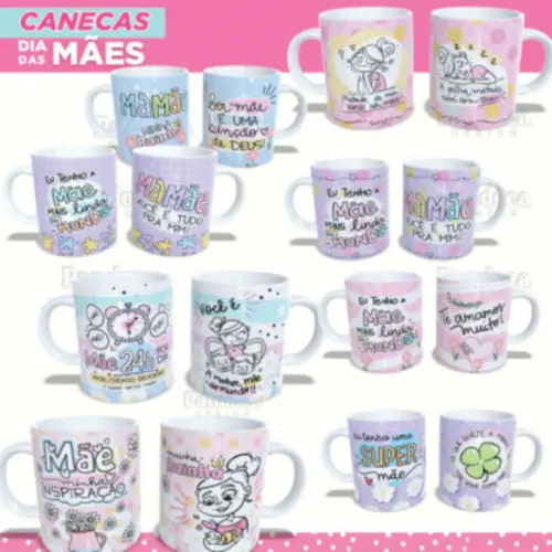Arquivo Artes Digitais para Caneca Dia das Mães