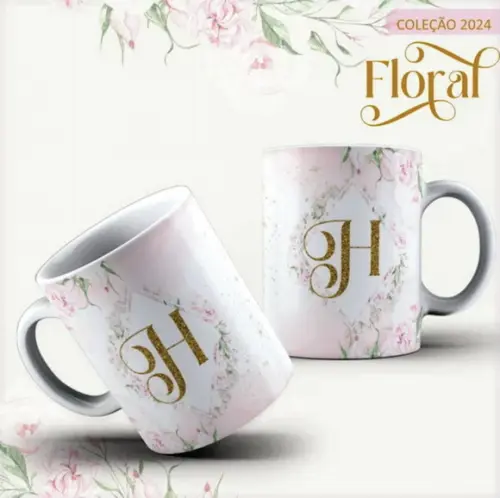 Arquivo Digital Agenda 2024 Floral Rosa Clean