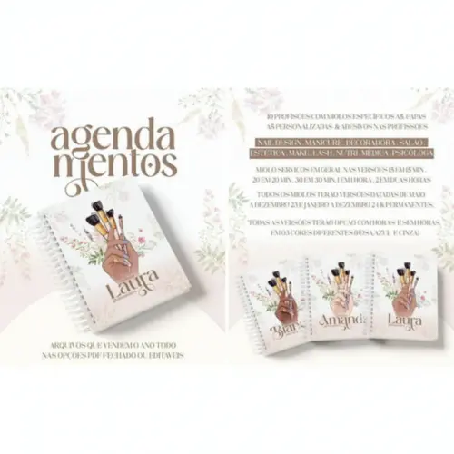 Arquivo Digital Agendamentos Editáveis 2023 e 2024
