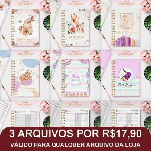 Arquivo Digital Agendas e Agendamentos Nail Designer 2025