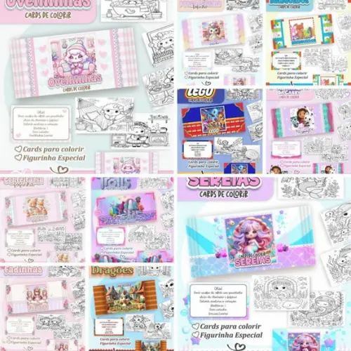 Arquivo Digital Big Cards para Colorir