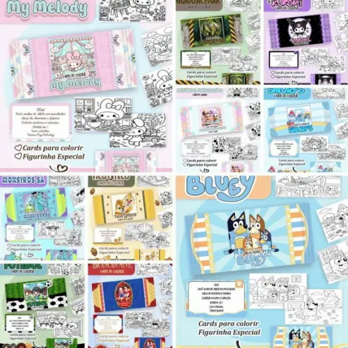 Arquivo Digital Big Cards para Colorir