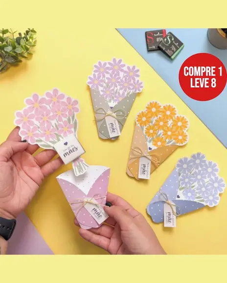 Arquivo Digital Buquê para Chocolatinho Dia das Mães 2025