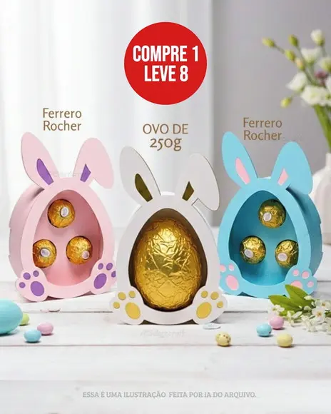 Arquivo Digital Caixa Coelho Páscoa Surpresas 2026