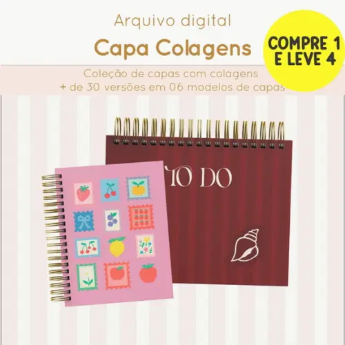 Arquivo Digital Capas A5 Coleção Colagens 2026