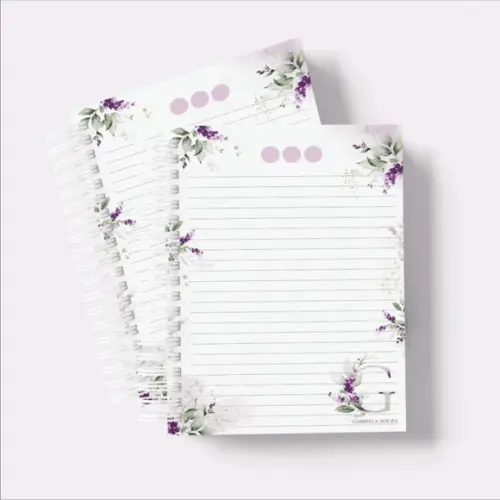 Arquivo Digital Capas Alfabeto Lavanda