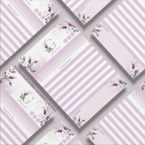 Arquivo Digital Capas Alfabeto Lavanda