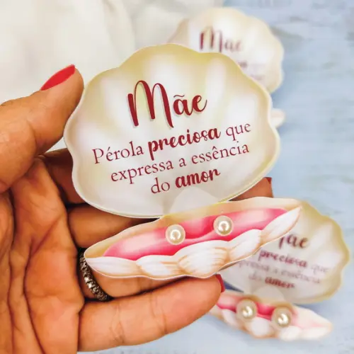 Arquivo Digital Card Concha Brincos Dia das Mães
