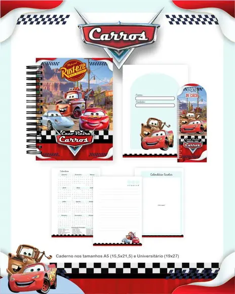 Arquivo Digital Carros Disney Escolar 2026
