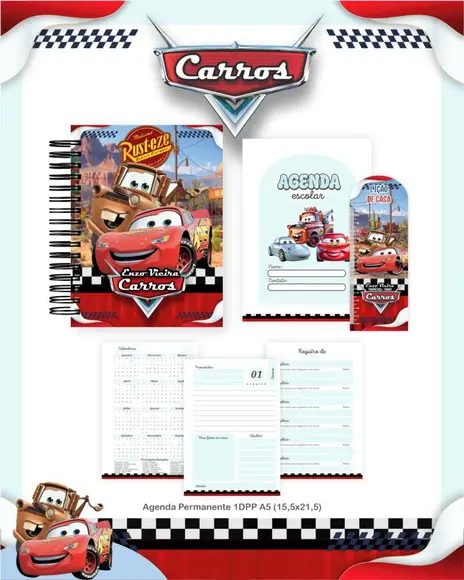 Arquivo Digital Carros Disney Escolar 2026
