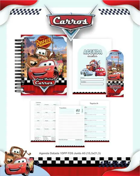 Arquivo Digital Carros Disney Escolar 2026