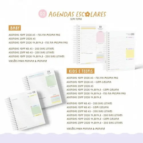 Arquivo Digital Coleção Agendas Escolares 2026