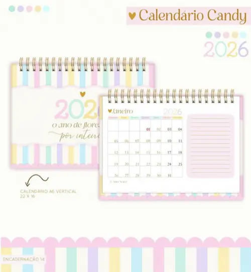Arquivo Digital Coleção Calendários Candy 2026