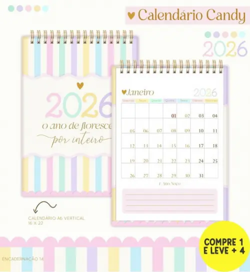 Arquivo Digital Coleção Calendários Candy 2026