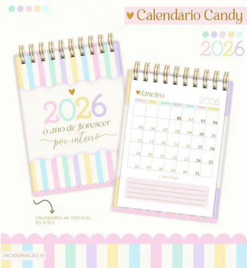 Arquivo Digital Coleção Calendários Candy 2026