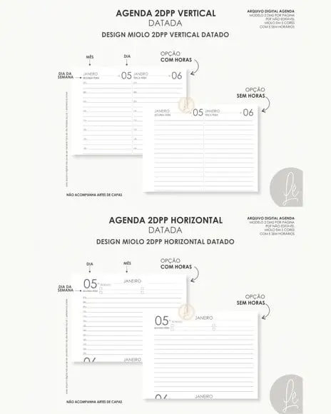 Arquivo Digital Coleção Miolo Agendas 2026 Datadas