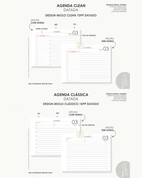 Arquivo Digital Coleção Miolo Agendas 2026 Datadas