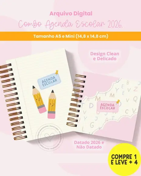 Arquivo Digital Combo Agenda Escolar e Infantil 2026