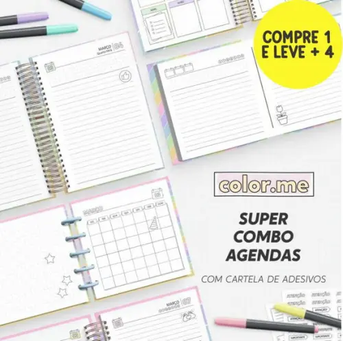 Arquivo Digital Combo Agenda para Colorir 2026