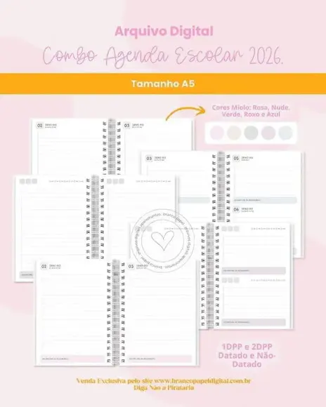 Arquivo Digital Combo Agenda Escolar e Infantil 2026
