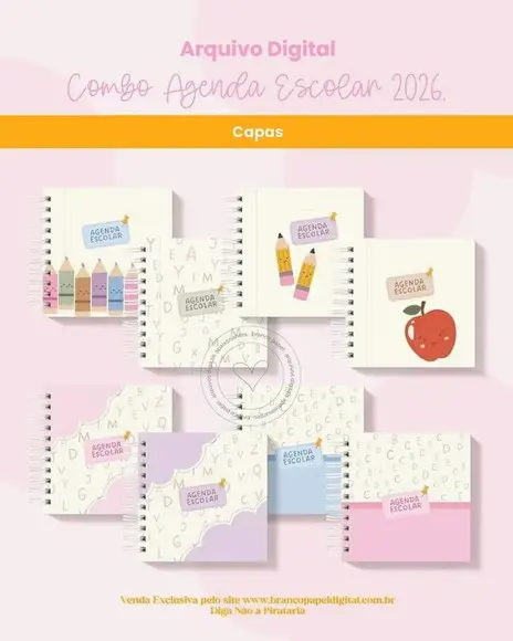 Arquivo Digital Combo Agenda Escolar e Infantil 2026