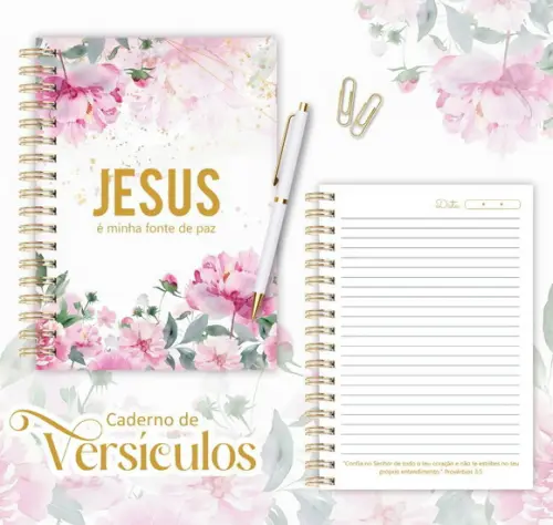 Arquivo Digital Combo Caderno com Versículos