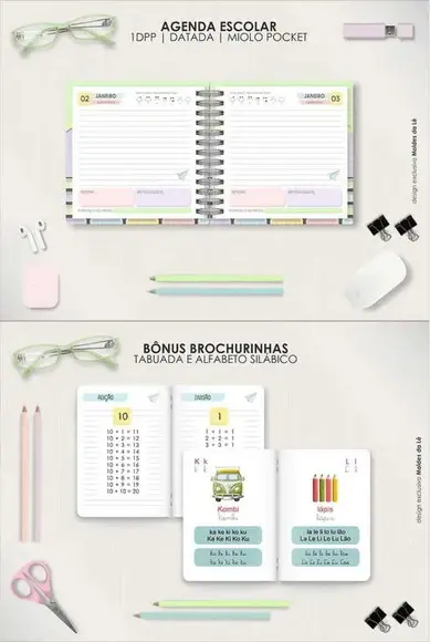 Arquivo Digital Combo Agendas Pocket Escolar 2026