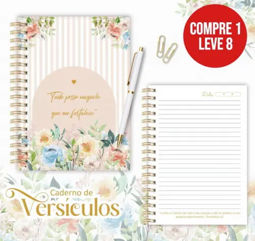 Arquivo Digital Combo Caderno com Versículos