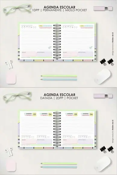 Arquivo Digital Combo Agendas Pocket Escolar 2026