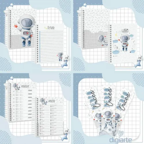 Arquivo Digital Combo Maternidade Astronauta Aquarela 02