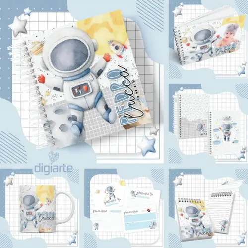 Arquivo Digital Combo Maternidade Astronauta Aquarela 02