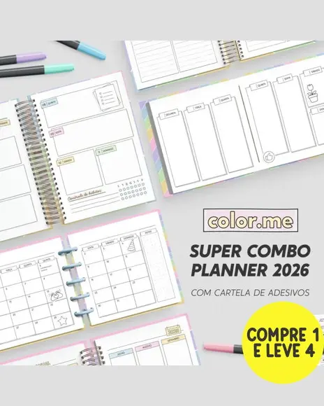 Arquivo Digital Combo Planner para Colorir 2026