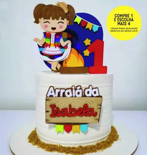 Arquivo Digital Festa Junina Arraiá Menina Camadas