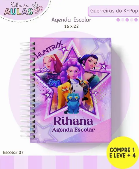 Arquivo Digital Guerreira do Kpop Kit Escolar 2026