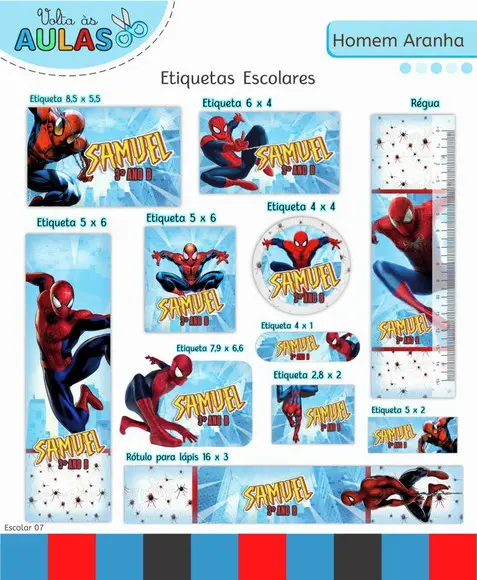 Arquivo Digital Homem Aranha Kit Escolar 2026