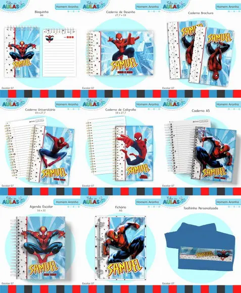 Arquivo Digital Homem Aranha Kit Escolar 2026