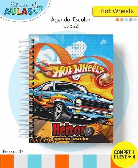 Arquivo Digital Hot Wheels Kit Escolar 2026