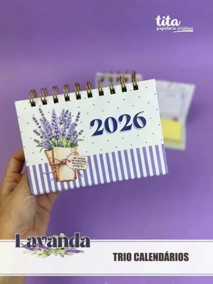 Arquivo Digital Lavanda Trio Calendários 2026