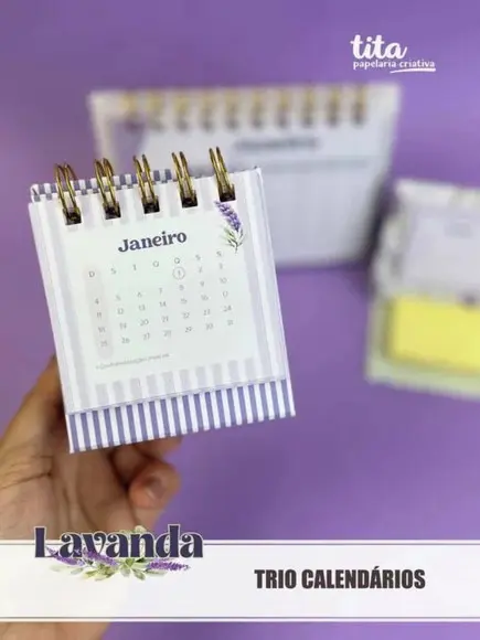 Arquivo Digital Lavanda Trio Calendários 2026