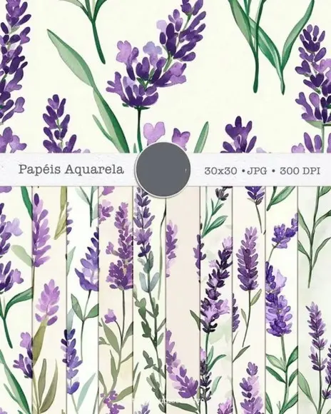 Arquivo Digital Lavanda Combo Papéis