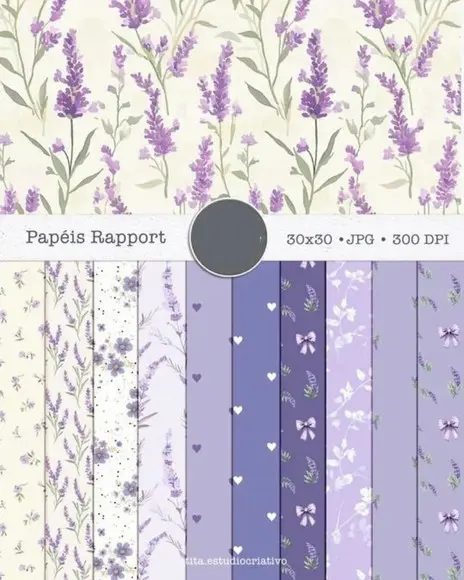Arquivo Digital Lavanda Combo Papéis