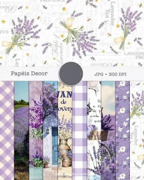 Arquivo Digital Lavanda Combo Papéis
