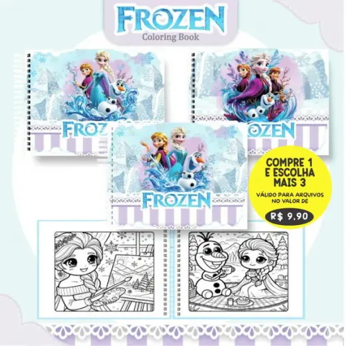 Arquivo Digital Livro de Colorir Frozen