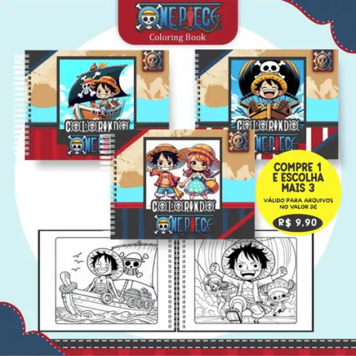 Arquivo Digital Livro de Colorir One Piece