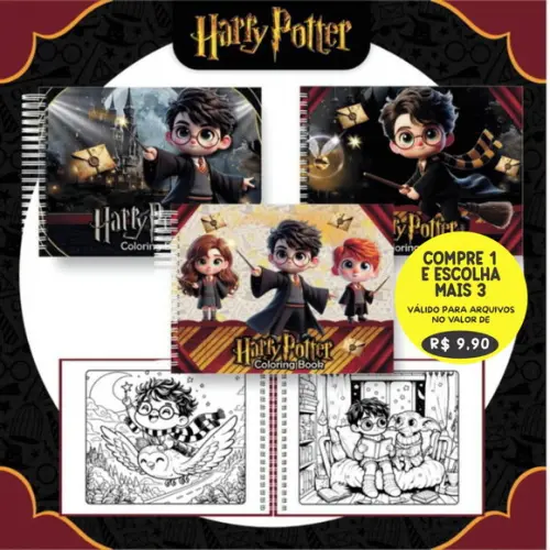 Arquivo Digital Livro de Colorir Harry Potter