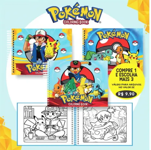 Arquivo Digital Livro de Colorir Pokemon