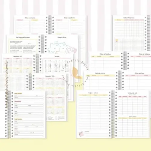 Arquivo Digital Miolo de Agenda Escolar Não Datada A5